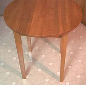 Custom Handmade Hardwood Round Table - in Cherry