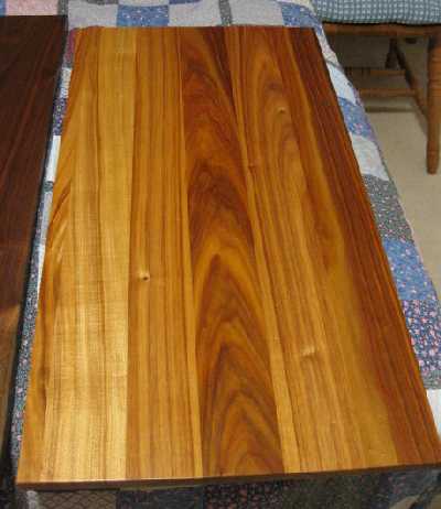 Canary Wood Wine Rack top