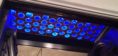 Cobalt Blue Wine Bottle Transom