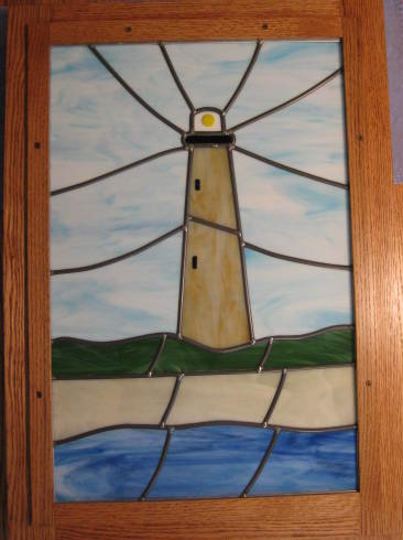 Custom Stained Glas - Currituck Island Lighthouse