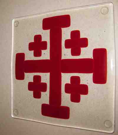 Jerusalem Cross Tile on Clear
