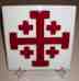 Fused Jerusalem Cross Tile