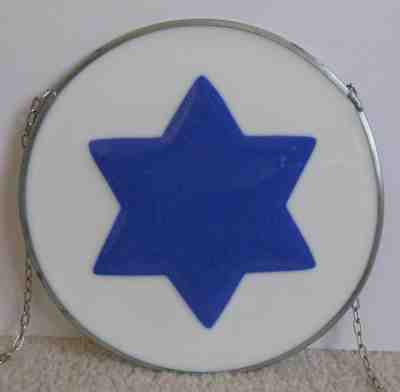 Custom Fused Glass Star of David