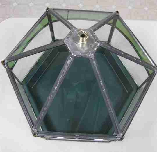 Stained Glass - Hexagonal Terrarium Top View