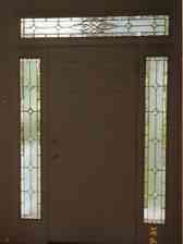 Custom Stained Glass - Entranceway transom and sidelights