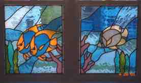 Custom Stained Glass - Fish Panels