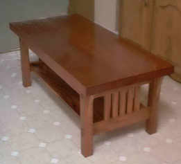 Custom Handmade Mission Cocktail Table - full view