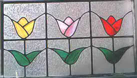 Custom Stained Glass Interior Window Pair - right side