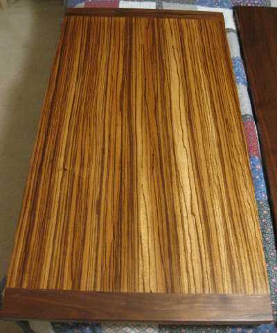 Zebrawood Wine Rack top